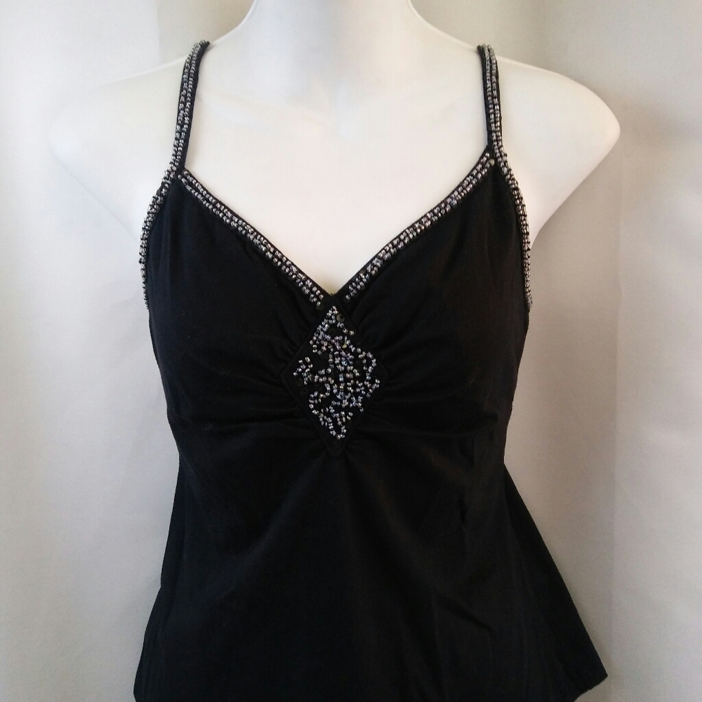 Camisole Tailored with Glass Beads, M